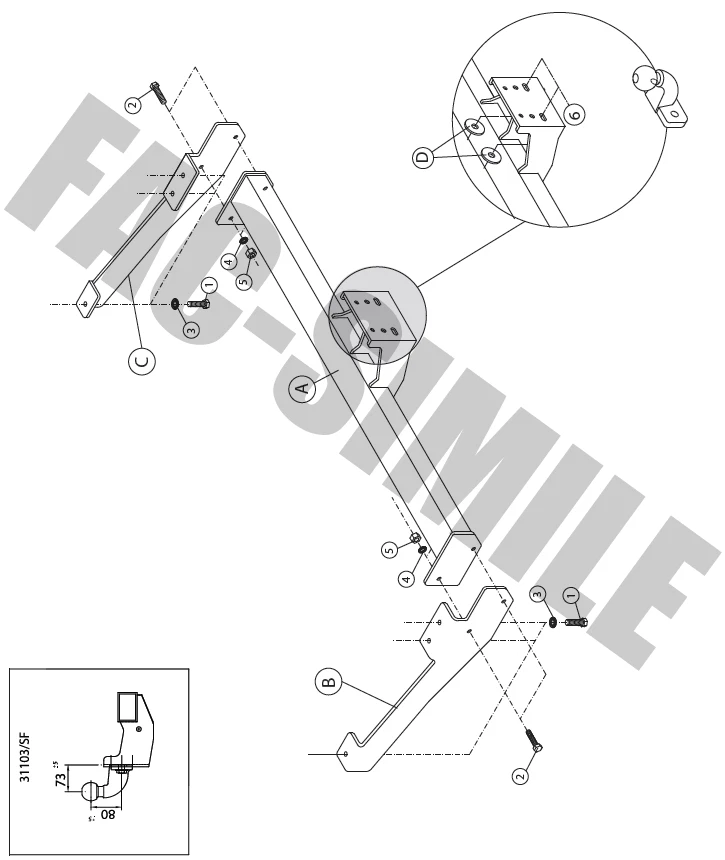 Cableado de barra de remolque 12N compatible con Nissan Vauxhall Renault TALENTO NV300 VIVARO TRAFIC 31103S - Imagen 3 de 4