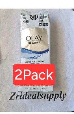 Olay Cleanse Gentle Facial Cloths Fragrance Free 30ct NEW SEALED  PACK OF 2