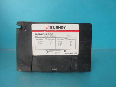 NEW BURNDY VERSI-POLE Power Distribution 175A 600V CU/AL BDBMHC-16-2/0-3