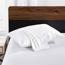 White Pillowcases Queen Size 2 Pack - Pillowcase Set - Envelope Closure - Soft