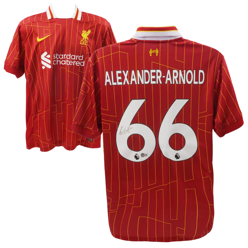 Trent Alexander Arnold Signed Liverpool Home Soccer Jersey #66