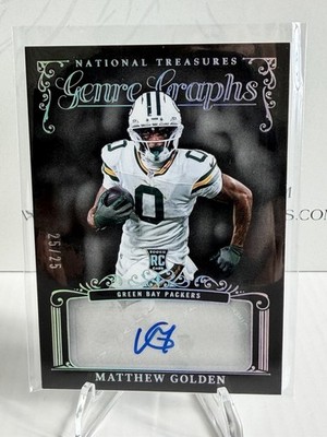 2025 National Treasures Matthew Golden Auto /25 Genre Graphs (Bookend)
