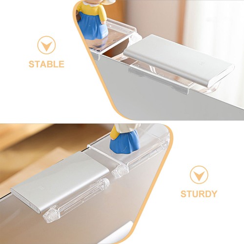 2 Pcs Support D'étagère Supérieur Du Moniteur Étagères Pour Consoles - Photo 7/12