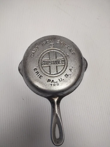 Griswold Cast Iron Pan #3 - Chrome Plating - No. 709