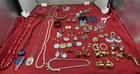 Vintage Lot Costume Jewelry Junk Drawer Brooch Earrings Pins Misc Estate Find