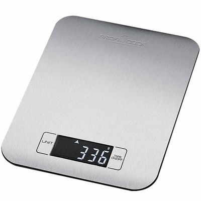 ProfiCook LCD Küchenwaage PC-KW 1061 (edelstahl, bis 5 kg, extra flach)