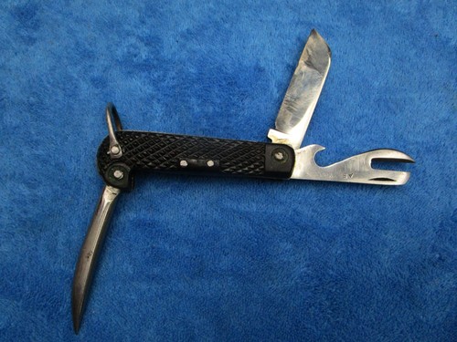ORIGINAL VINTAGE BRITISH NAVY SAILOR FOLDING KNIFE ROPE BLADE MARLIN SPIKE