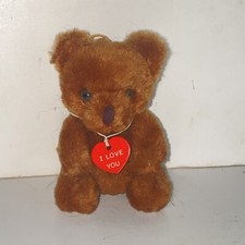 Vintage Small Plush Russ Berrie Co Teddy Bear Jointed Shredded Clippings