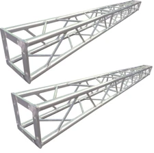 Two (2) 9.84ft (3 Meter) Square Aluminum 8"x8" Bolted Type Truss Segment Section