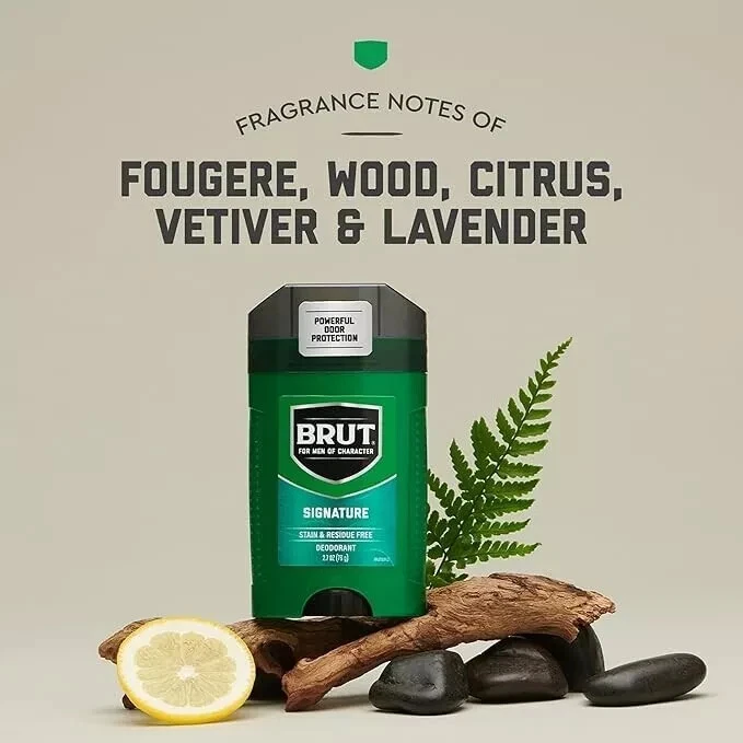 Дезодорант BRUT фирменный аромат твердый 2,7 унц (упаковка из 6) - Изображение 3 из 4