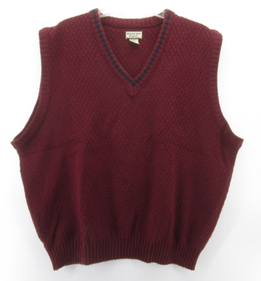 Pull Col V Bugle Boy Pour Homme - Taille L, Rouge, Occasion En Très Bon état, Coupe Régulière