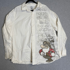 VTG Disney Store Men's XL Snow White and the Dwarves Grumpy Button Down Shirt