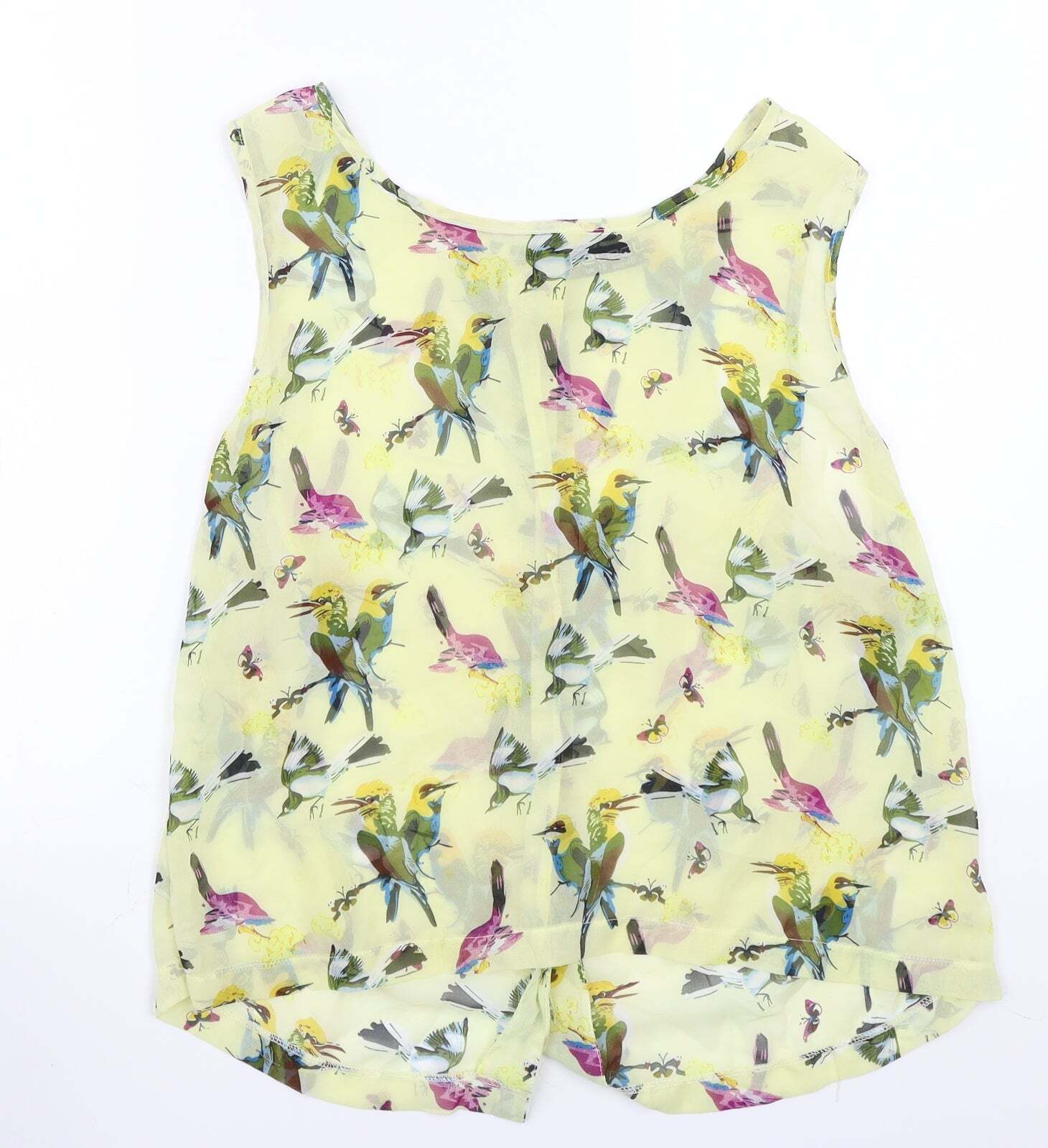 Select Womens Yellow Polyester Blend Button-Up Si… - image 1