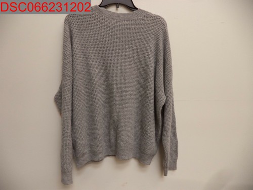 Grey Thermal Pullover Knit Sweater Size 