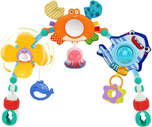Baby Stroller Arch Toy Adjustable Stroller Car Seat Toys Toddlers Crib Bouncer P