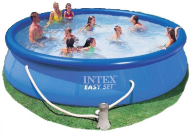 INTEX 12 FUSS POOL EINFACHES SET C/W FILTERPUMPE SCHWIMMEN PADDELN SOMMER FAMILIE SPASS NEU