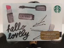 STARBUCKS CARD 2015 " HELLO LOVELY " 💄 💇 VERY CUTE CARD~NO VALUE🔥GREAT PRICE
