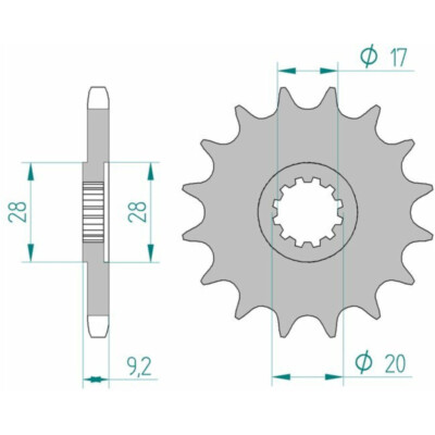 AFAM Standard Stahlritzel vorne 94121 - 428 CRE für: BAJA DERAPAGE SIX SIX für: