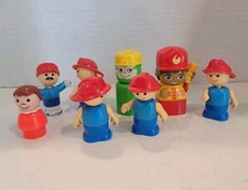 Playskool Lil Playmates, LEGO firefighter, Lot Of 8 Vintage