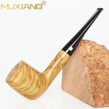 Olive Wood Tobacco Smoking Pipe 9mm Billiard Pipe Straight Stem Classic Pipe 
