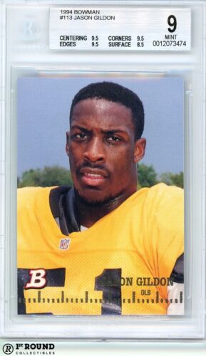 Jason Gildon RC BGS 9+: 1994 Bowman Rookie Card - Picture 1 of 3