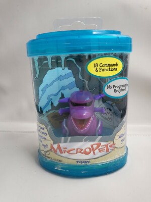 NIB Vintage Tomy Micro Pets Sumo Dinosaur Animatronic 18 Commands & Functions