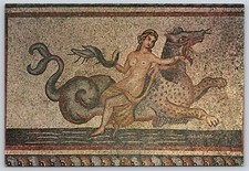 Postcard Rhodes Greece The Grand Master s Palace Mosiac showing a Nereid