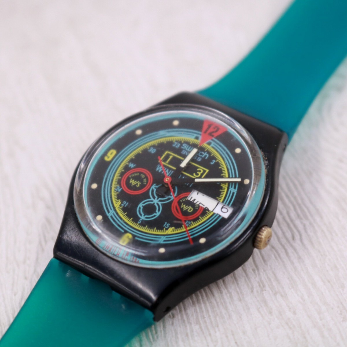 Navigator Swiss Swatch Watch, 1987, GB707, Vintage Wristwatch, Works | eBay Navigator Swiss Swatch Watch, 1987, GB707, Vintage Wristwatch, Works | eBay