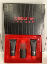 CLAIBORNE 3PC.SET BY LIZ CLAIBORNE COL. SPRAY/SKIN SOOTHER/S/GEL (FOR MEN) NIB
