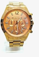 NEW MICHAEL KORS LAYTON ROSE GOLD TONE,CHRONOGRAPH,LARGE,BRACELET WATCH MK8207