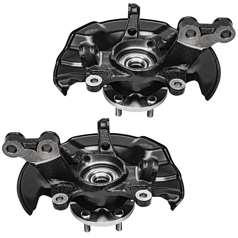 Front Steering Knuckles Rear Wheel Hub Bearings Kit for Toyota Corolla Matrix - Image 3 of 4