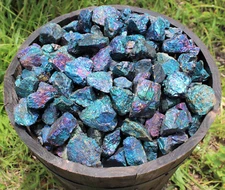 1/2 lb Bulk Lot Raw Rough Large Chalcopyrite Gemstone Peacock Ore Rock (8 oz)