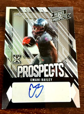 EMANI BAILEY 2024 LEAF HEROES & PROSPECTS ROOKIE AUTO # 18/75 CAROLINA PANTHERS