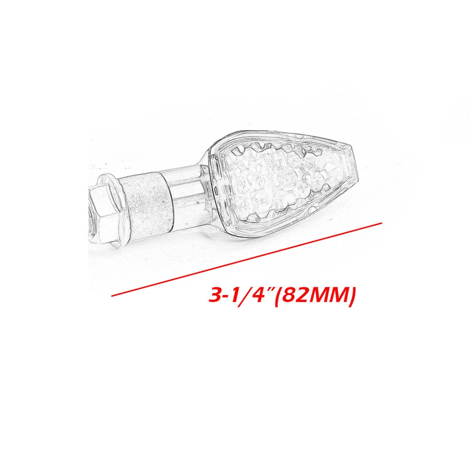 For Yamaha WR250R/WR250X Universal Motorcycle LED Turn Signals Indicator Lights - Image 2 of 4