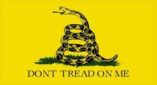 7in x 3.8in Gadsden Flag Vinyl Sticker Car Truck Vehicle Bumper Decal