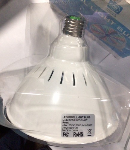 WYZM Waterproof 120V LED Pool Light Bulb (120V RGBW) - Picture 3 of 6