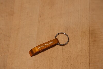 Metall Flaschenöffner mit Schlüsselanhänger AVP Autoland orange *** NEU