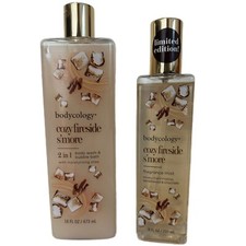 Bodycology Cozy Fireside S'more Fragrance Mist  2 in 1 Body Wash  Bubble Bath