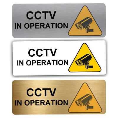 PLATINUM PLACE Metal Sign CCTV In Operation Tin Door Notice Camera Security Warning UV COATED