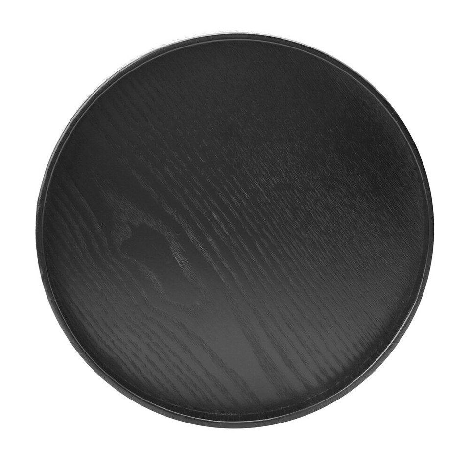 Wooden Black Round Tea Cup Tray Plates Holder Serving Teahouse Cafe Tea ...