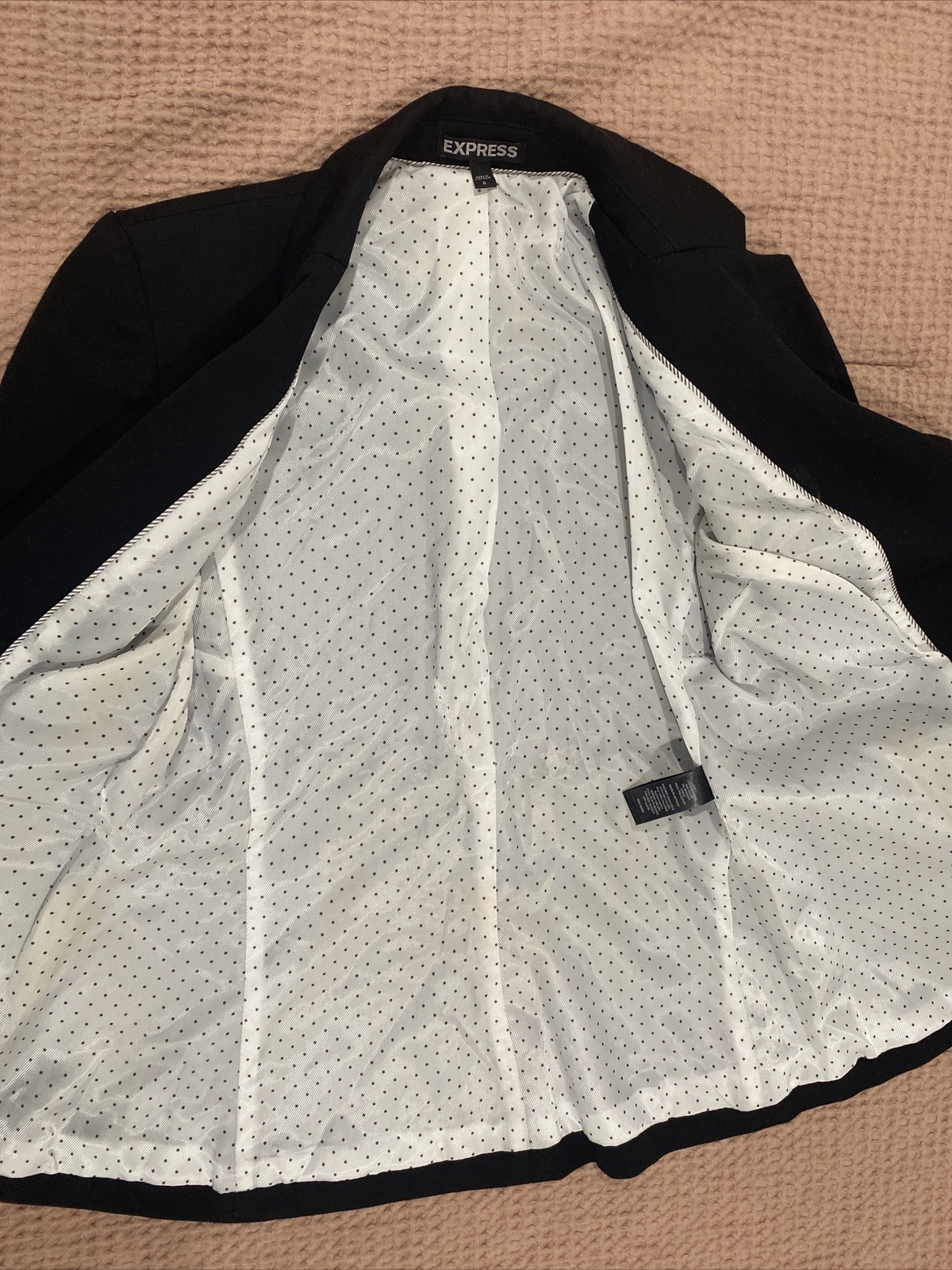 Express Womens Size 0 Solid Black Classic Blazer … - image 5