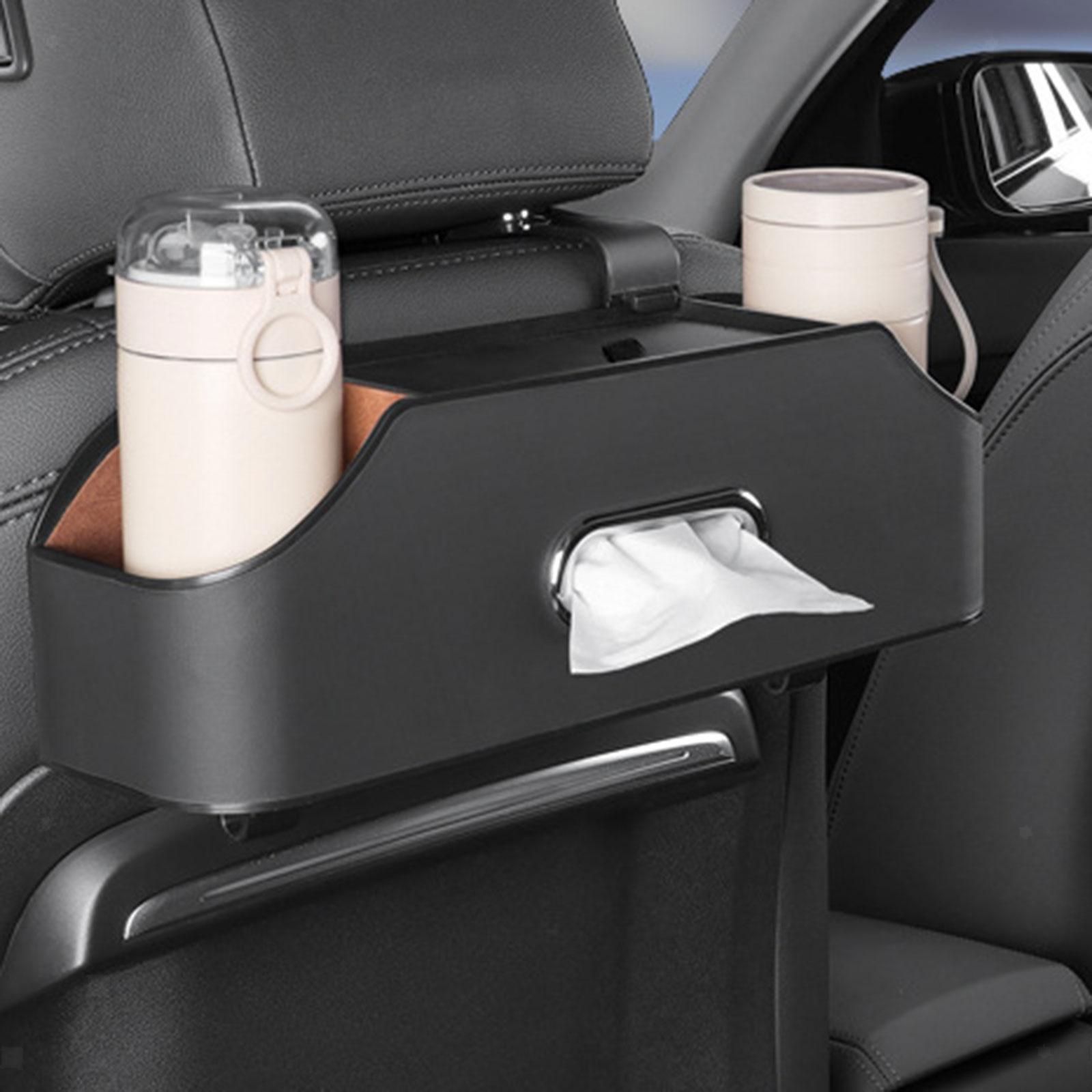 Leder Auto Sitz Organizer - 25x8x22cm, Schwarz, Multifunktional