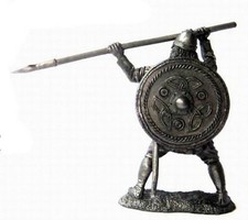 Tin 54mm Vikings. Viking with a spear 9-10 century 1:32 Scale Miniature