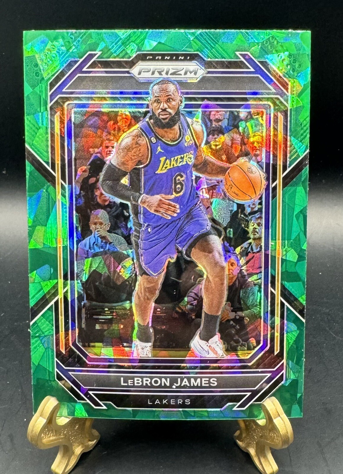 2022-23 Panini Prizm Fanatics Green Ice LeBron James #134 Los Angeles Lakers