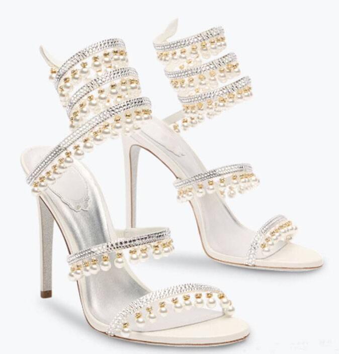 Women's Beads Rhinestones Stilettos High Heels Sexy Summer Evening Party Shoes