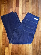 VINTAGE DEADSTOCK 1970's SEARS CARPENTER JEANS UNION MADE IN USA 36 x 30