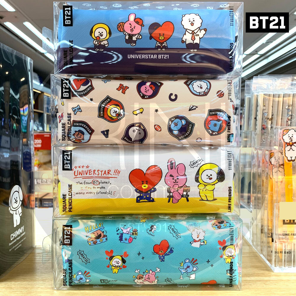 BTS BT21 Official Authentic Goods Square Pencil Case By Kumhong Fancy + Tracking