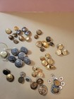 Vintage LOT of 50+ Brass Buttons Military Crests Jeans Crowns Various Sizes — photo 4