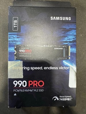 Samsung 990 PRO 1TB NVMe PCIe 4.0 M.2 2280 SSD Internal SSD MZ-V9P1T0
