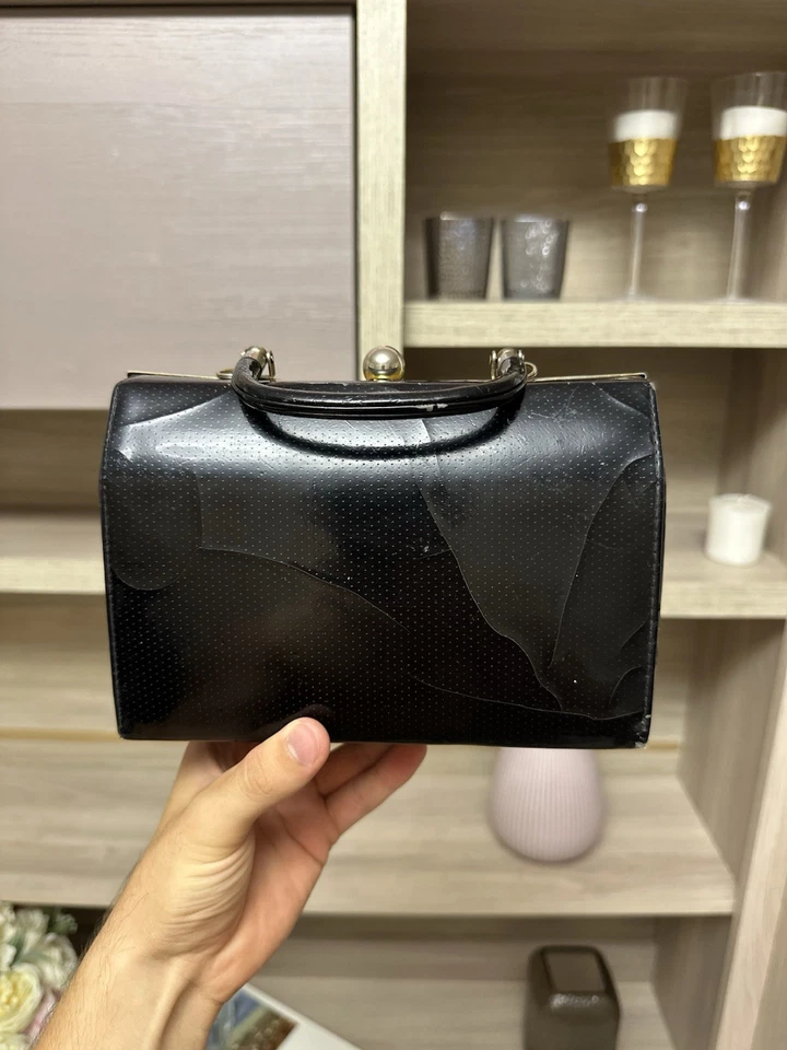 Gianni Versace Black Clutch Hand Bag Women’s 1980s 1990s Grail Vintage - Image 3 of 4